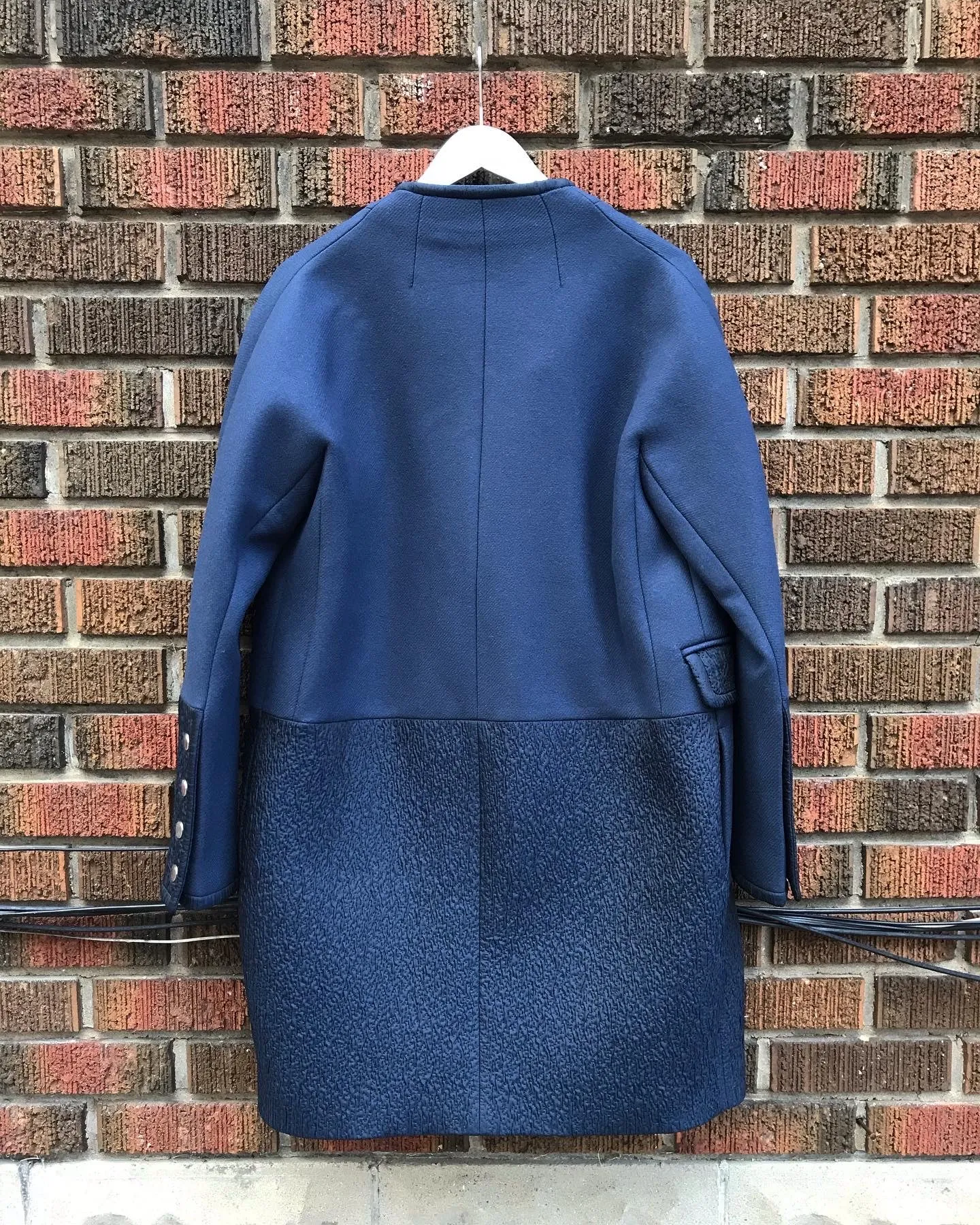 GRACE & OLIVER Collarless 3/4 Length Coat