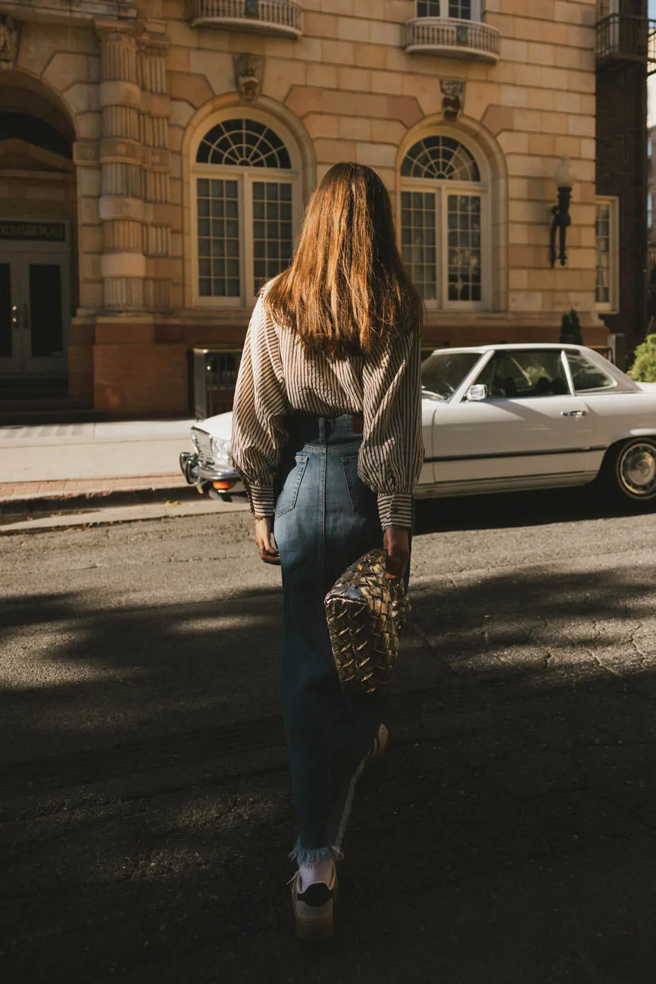 Heather Denim Maxi Skirt - FINAL SALE
