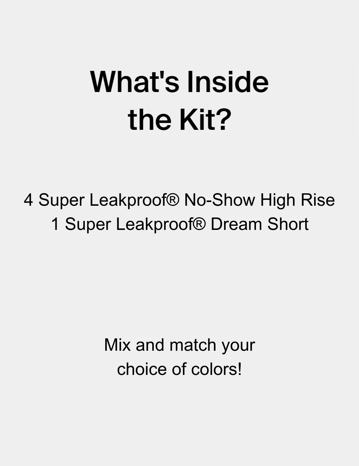 Heavy Period Kit - High Rise