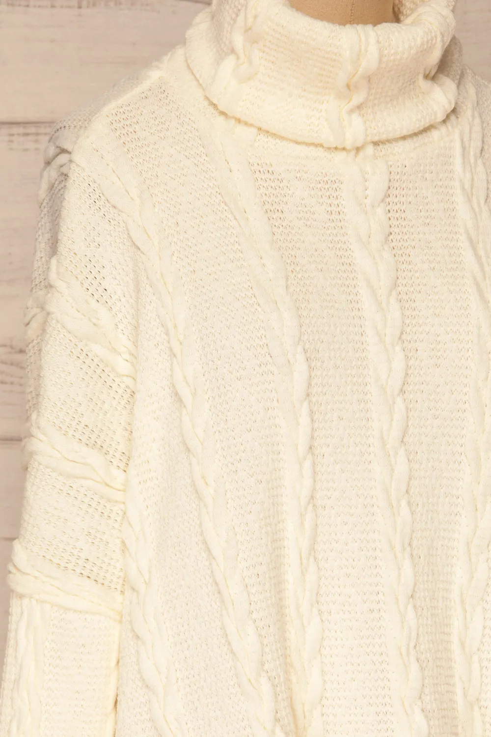 Hellen Cream | Cropped Knit Sweater