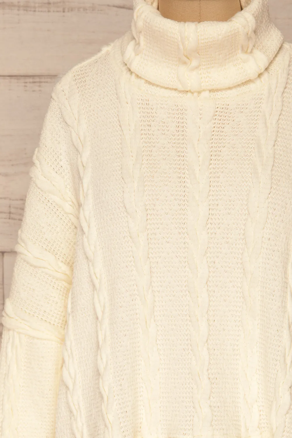 Hellen Cream | Cropped Knit Sweater
