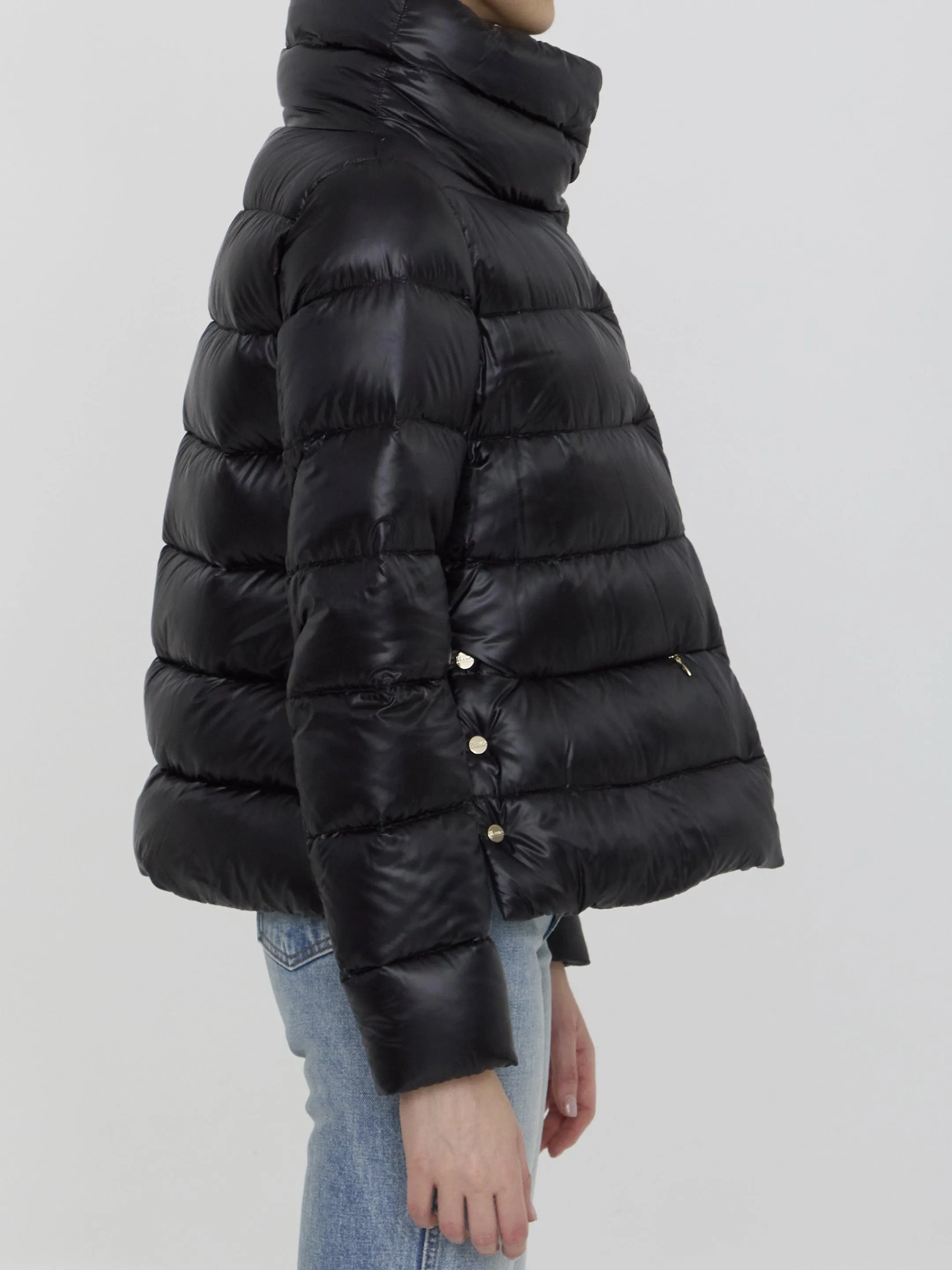 Herno Down Puffer Jacket In Nylon Black