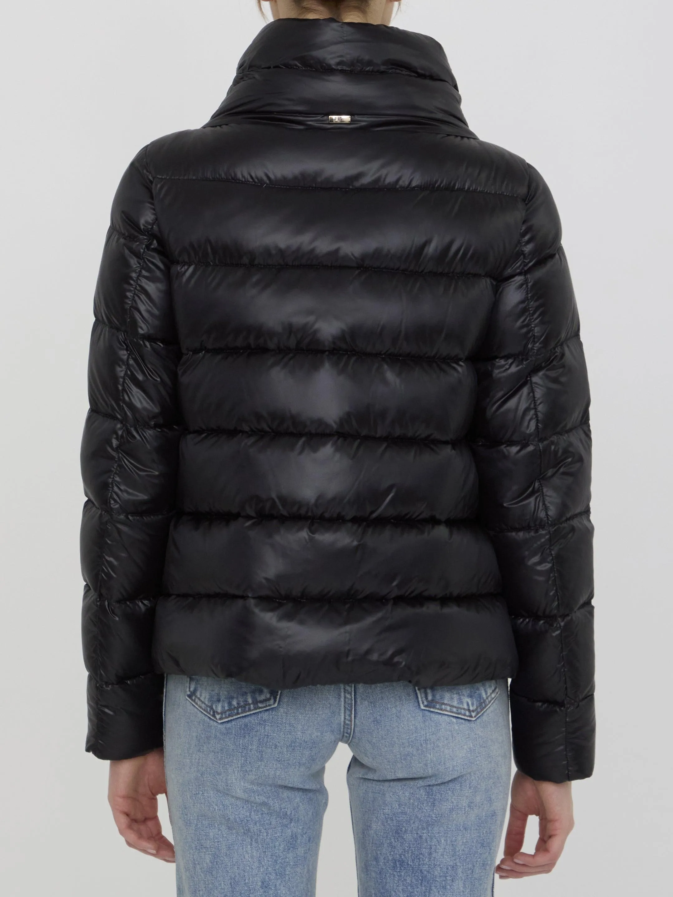 Herno Down Puffer Jacket In Nylon Black