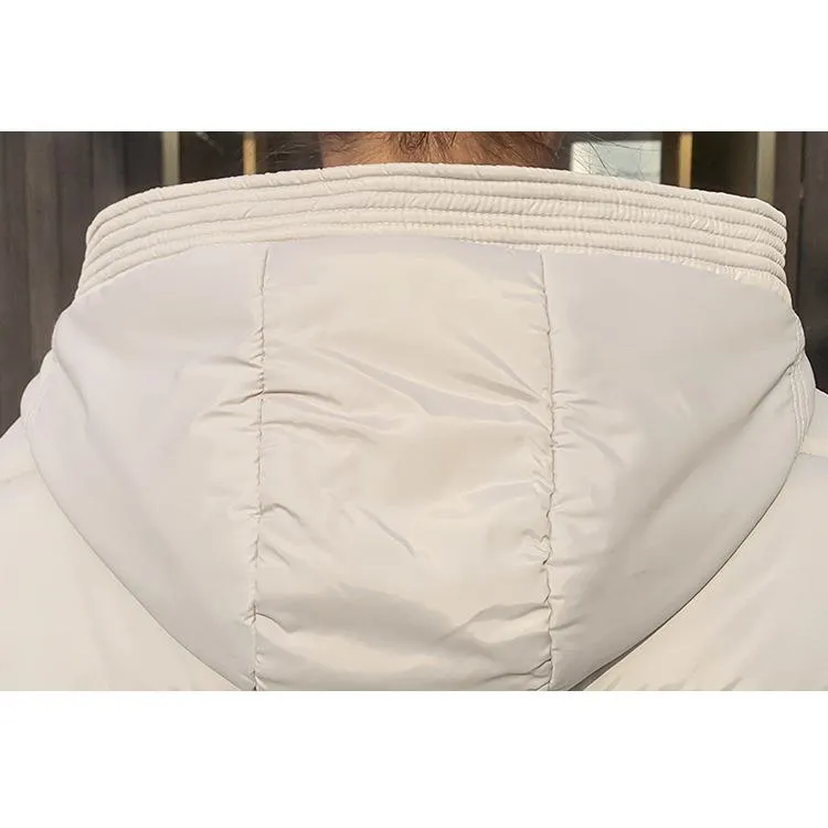 Hooded Zipper Cropped Puffer Jacket