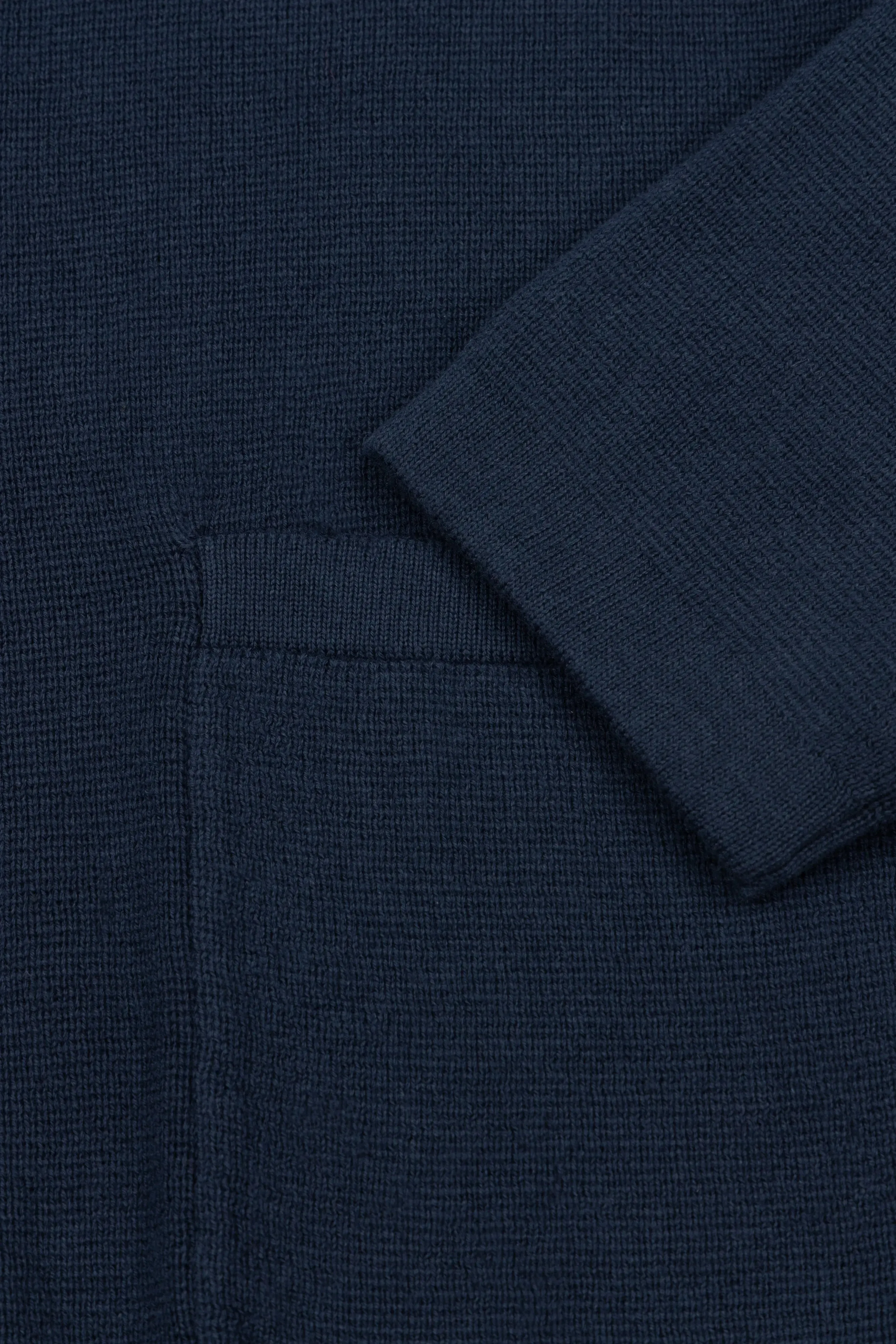 J Zippy Polo Cardigan Knitwear - Navy