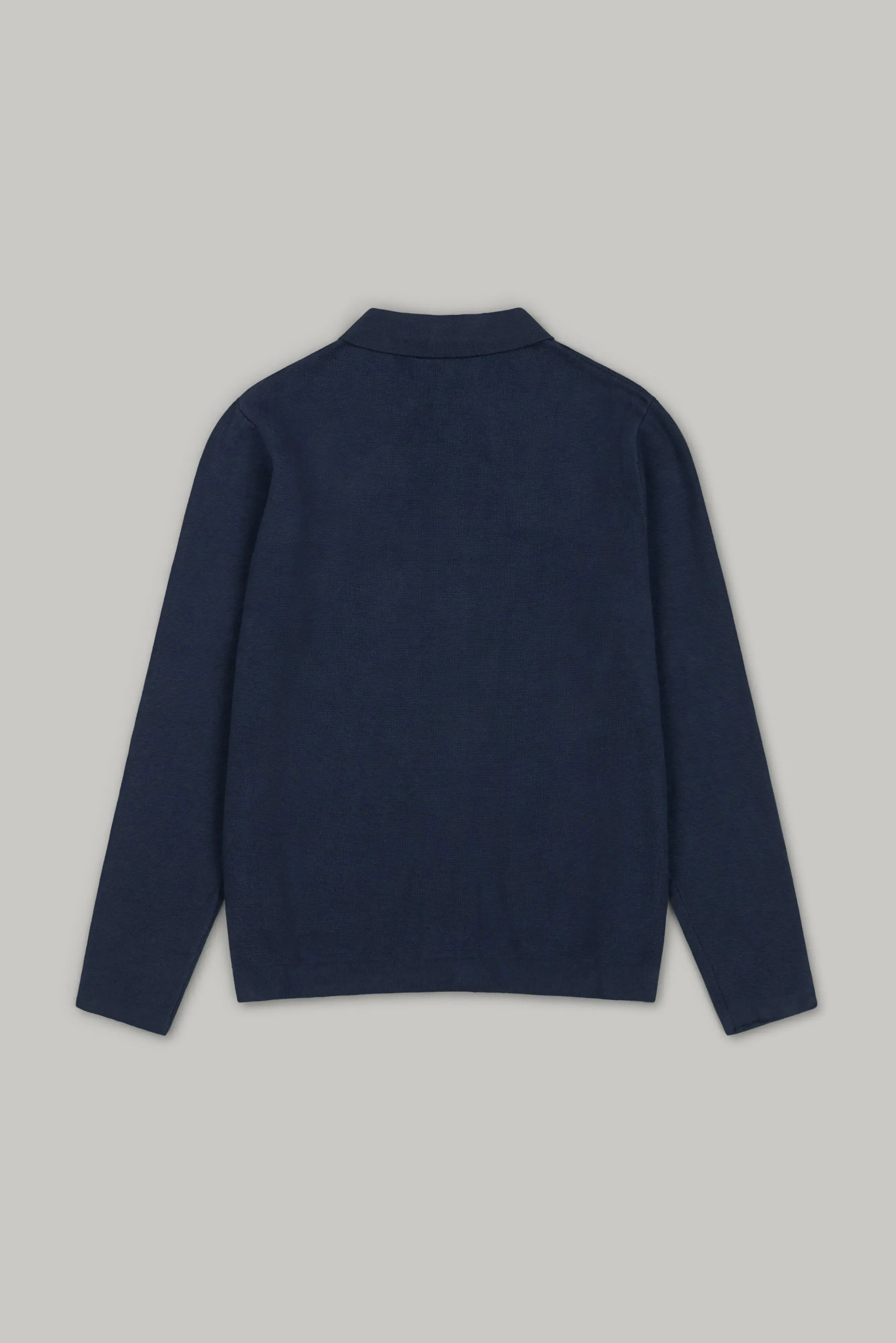 J Zippy Polo Cardigan Knitwear - Navy