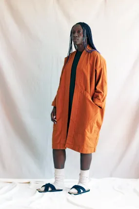 Jacket Big Pockets Strong Orange in ORGANIC Cotton