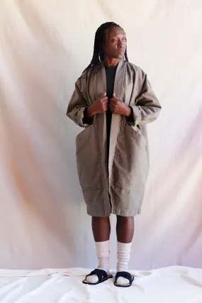 Jacket Big Pockets Taupe in ORGANIC Cotton