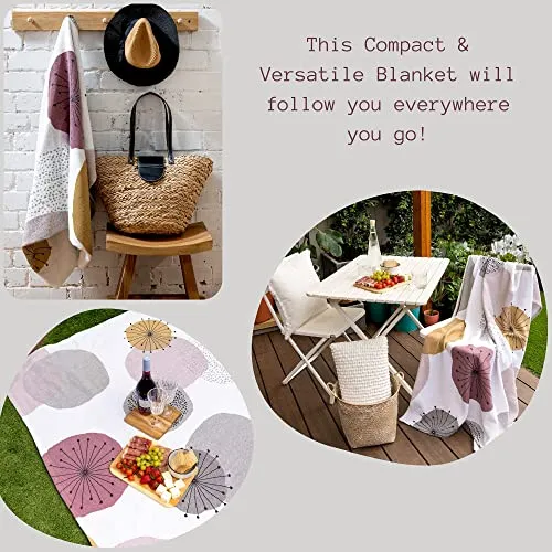 Knit Throw Blanket for Couch Sofa and Bed 51''x71'' Beige