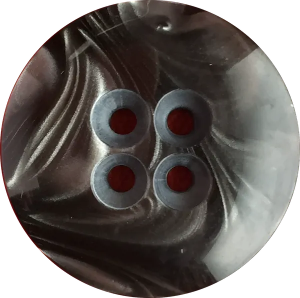 LAST ONES Ocean Button 7/8", Black Swirls, 4 Holes