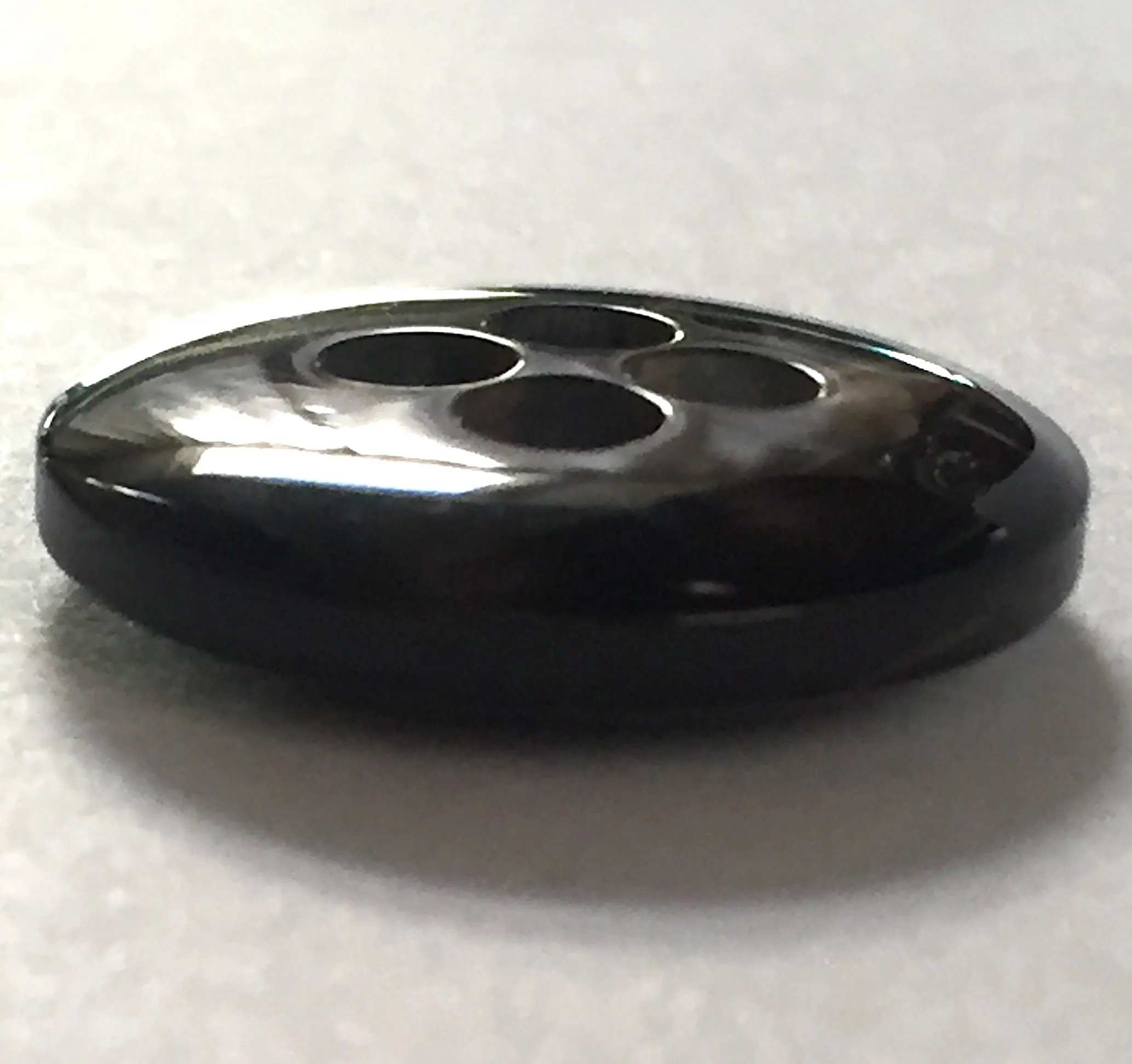 LAST ONES Ocean Button 7/8", Black Swirls, 4 Holes