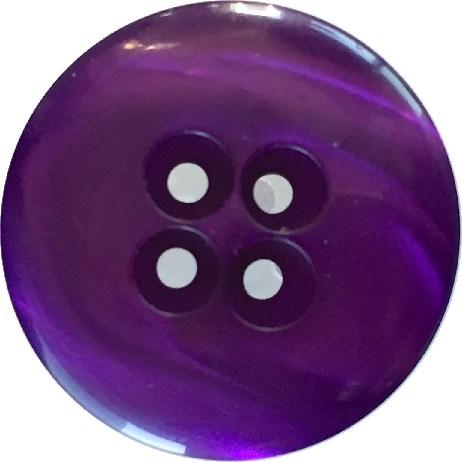 LAST ONES, Purple Designer 7/8" Coat Button, 4-holes, "Ocean"