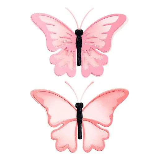 Layered Butterfly Etched Dies