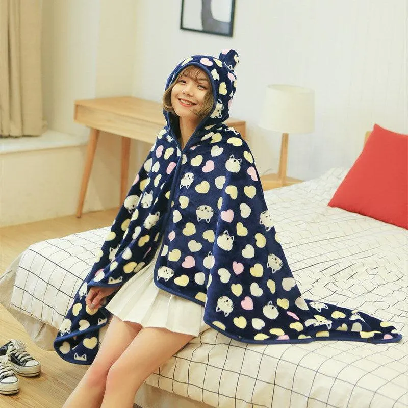 Lazy Blanket Shawl Office Nap Cloak