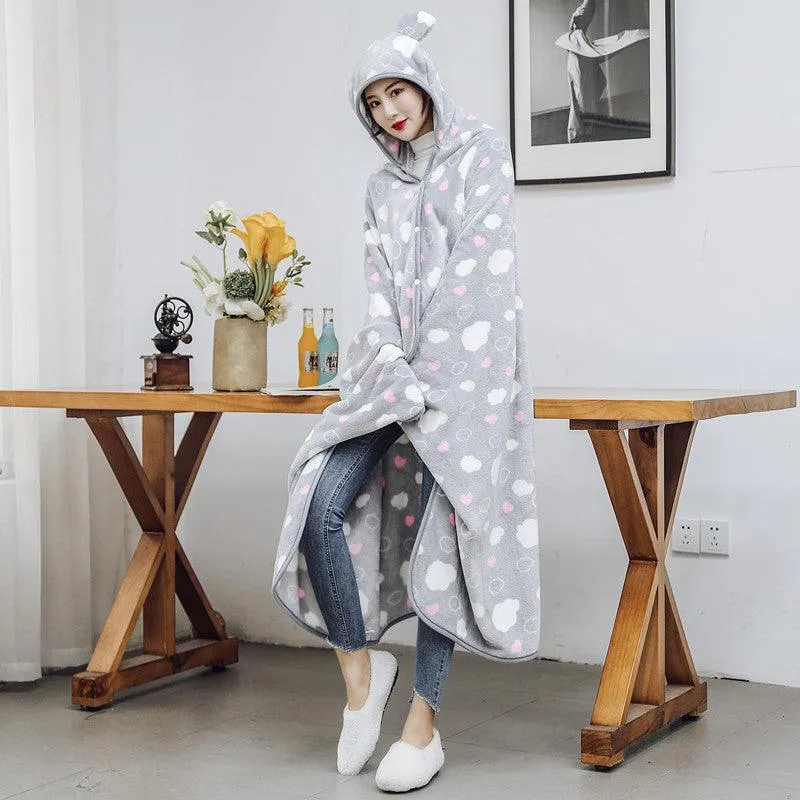 Lazy Blanket Shawl Office Nap Cloak