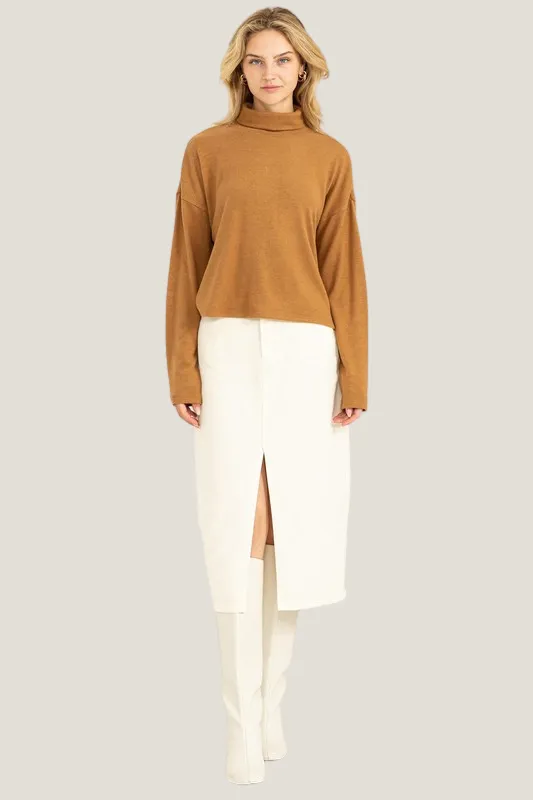 Lightweight Layering Turtleneck (Dark Khaki)