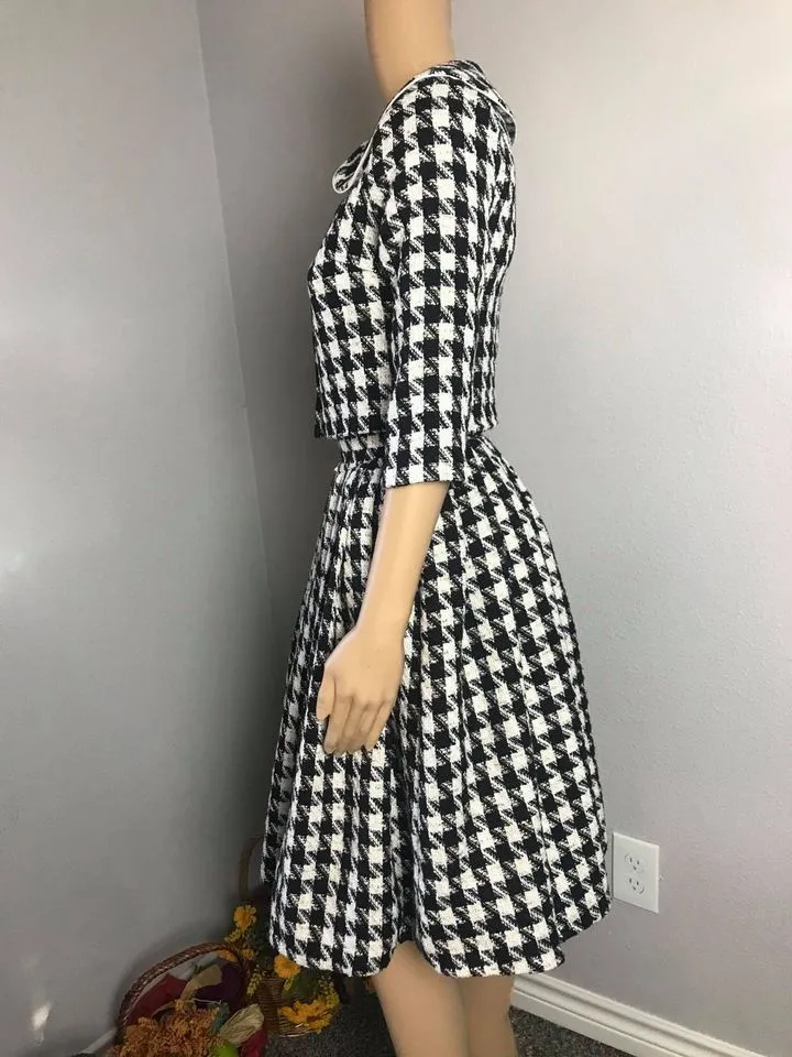 Lisa Collar suit in Tweed plaid size S