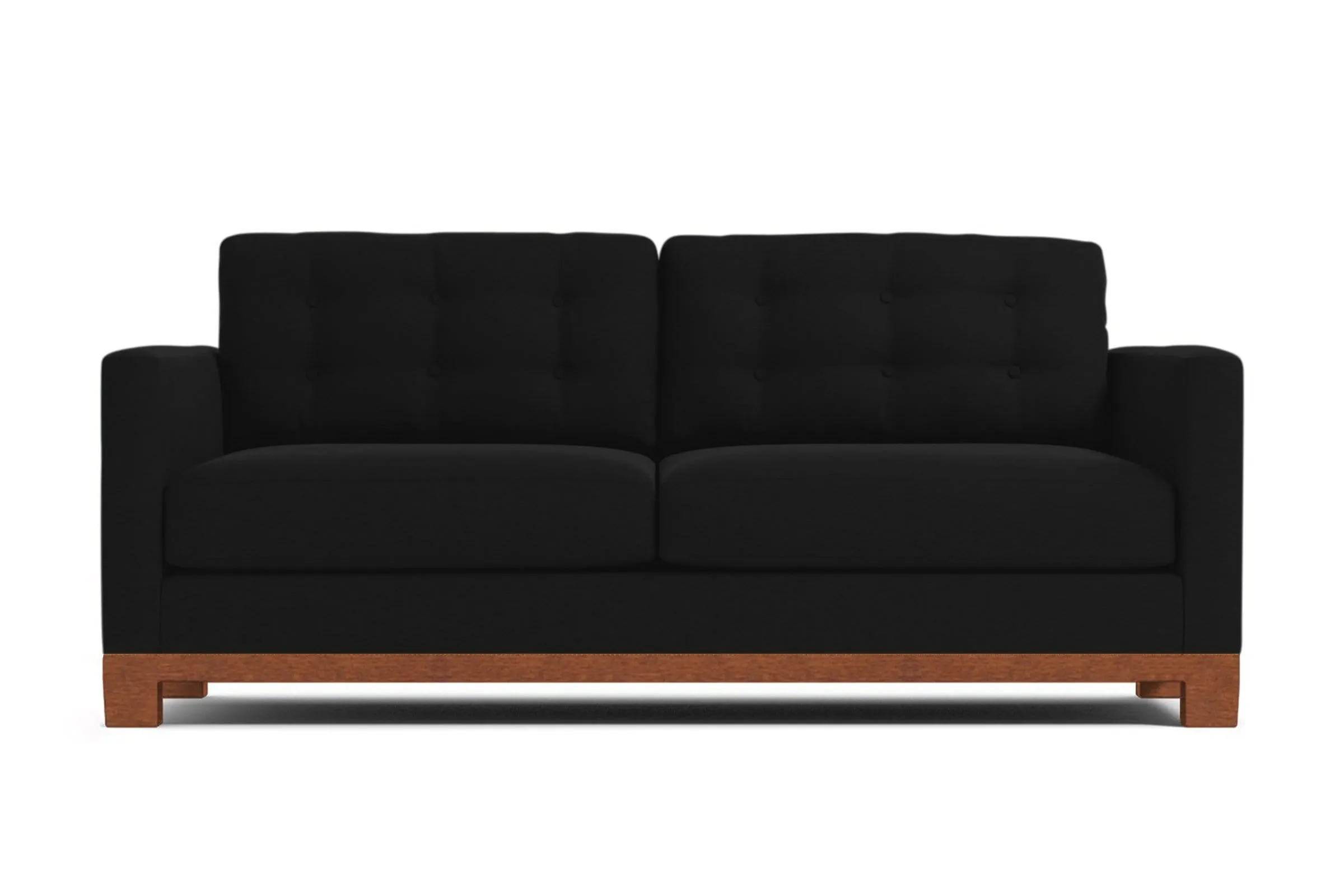 Logan Drive Twin Size Sleeper Sofa Bed :: Leg Finish: Pecan / Sleeper Option: Deluxe Innerspring Mattress
