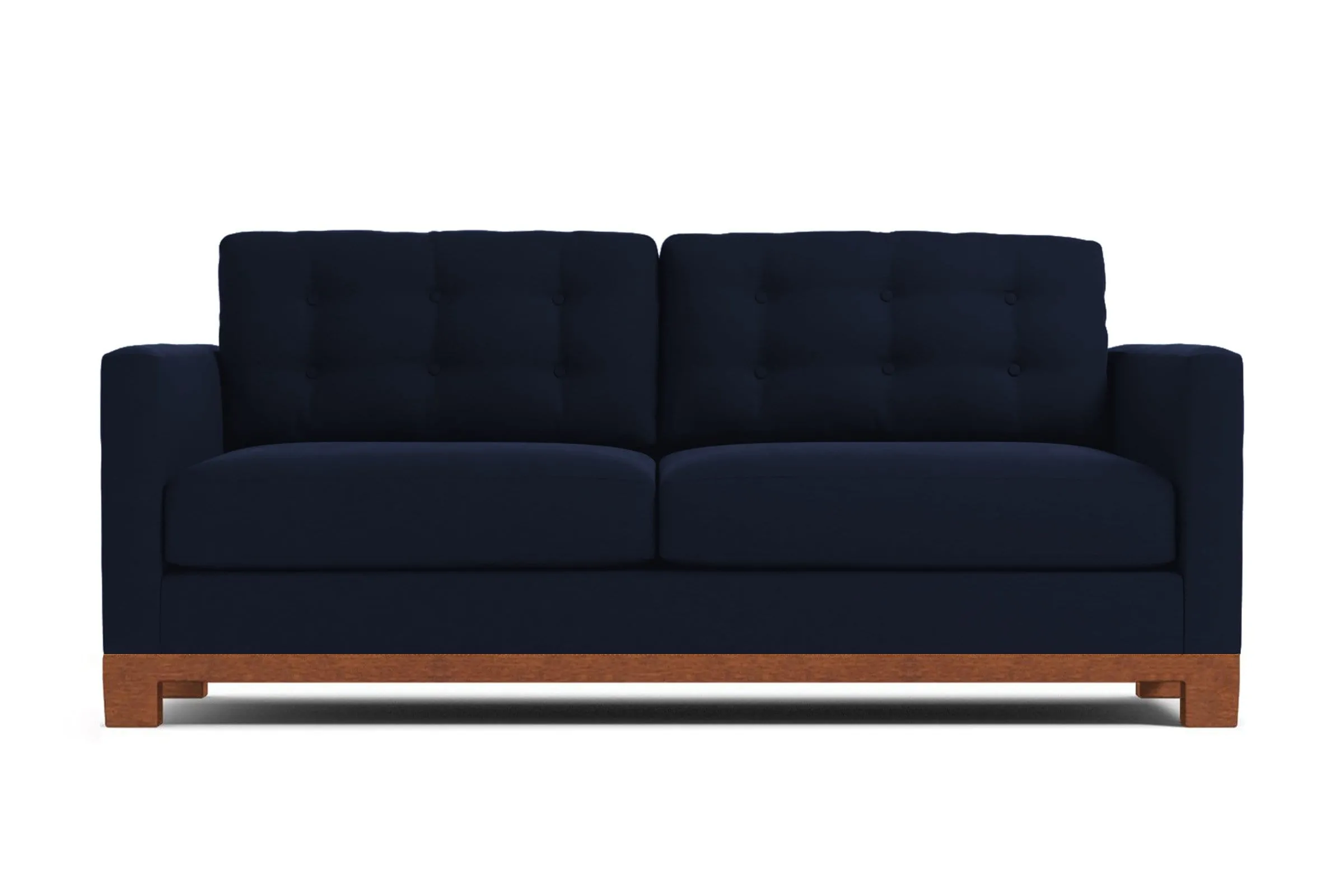 Logan Drive Twin Size Sleeper Sofa Bed :: Leg Finish: Pecan / Sleeper Option: Deluxe Innerspring Mattress