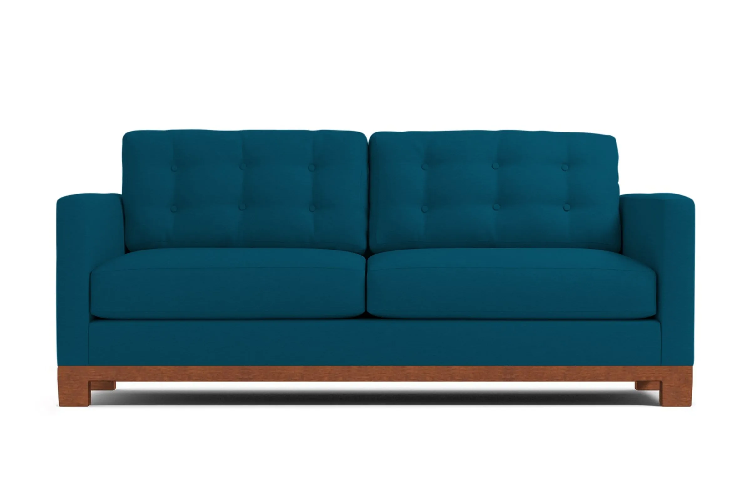 Logan Drive Twin Size Sleeper Sofa Bed :: Leg Finish: Pecan / Sleeper Option: Deluxe Innerspring Mattress