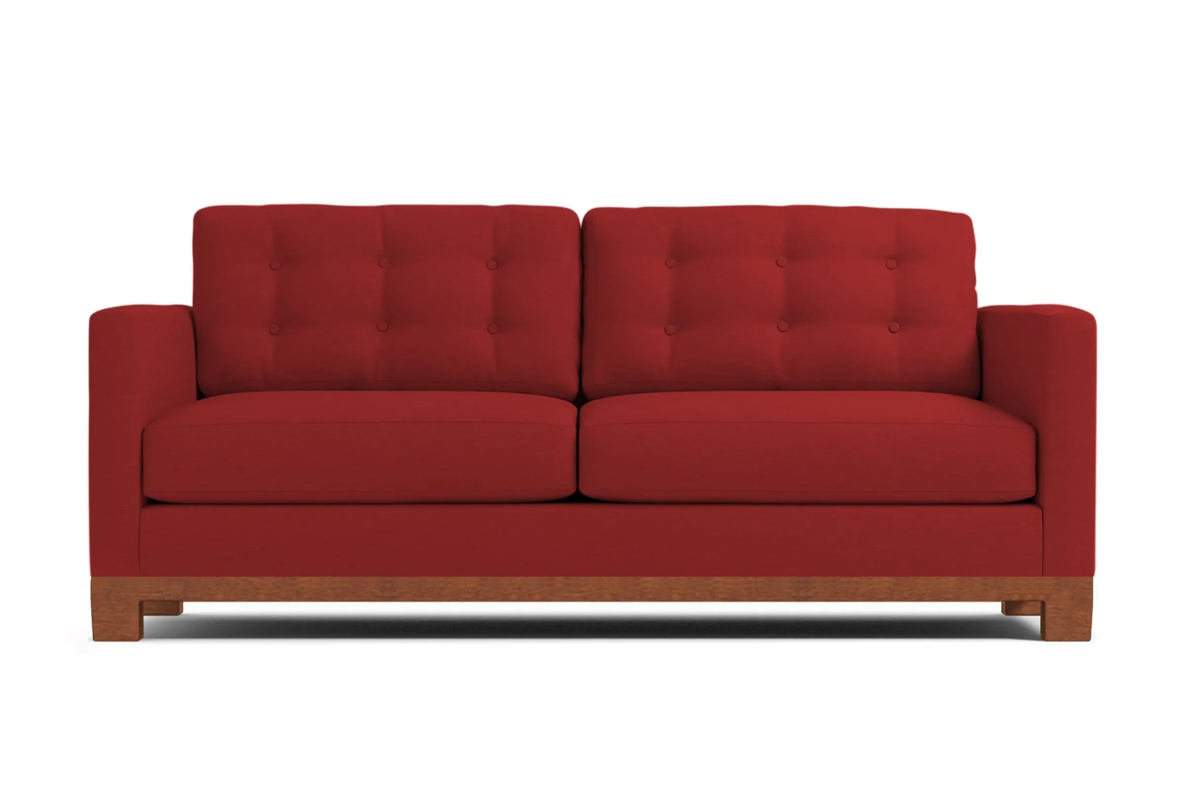 Logan Drive Twin Size Sleeper Sofa Bed :: Leg Finish: Pecan / Sleeper Option: Deluxe Innerspring Mattress