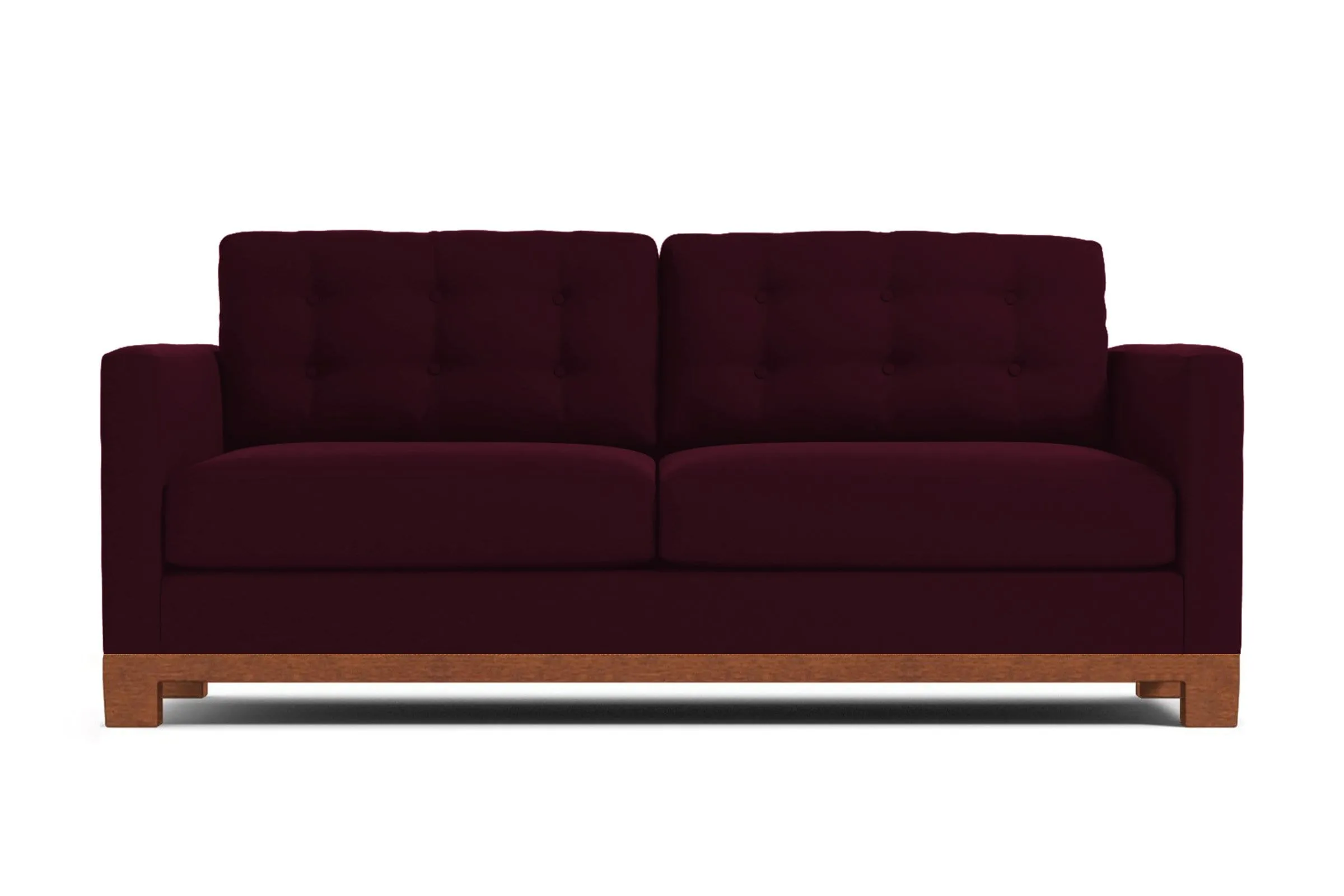 Logan Drive Twin Size Sleeper Sofa Bed :: Leg Finish: Pecan / Sleeper Option: Deluxe Innerspring Mattress