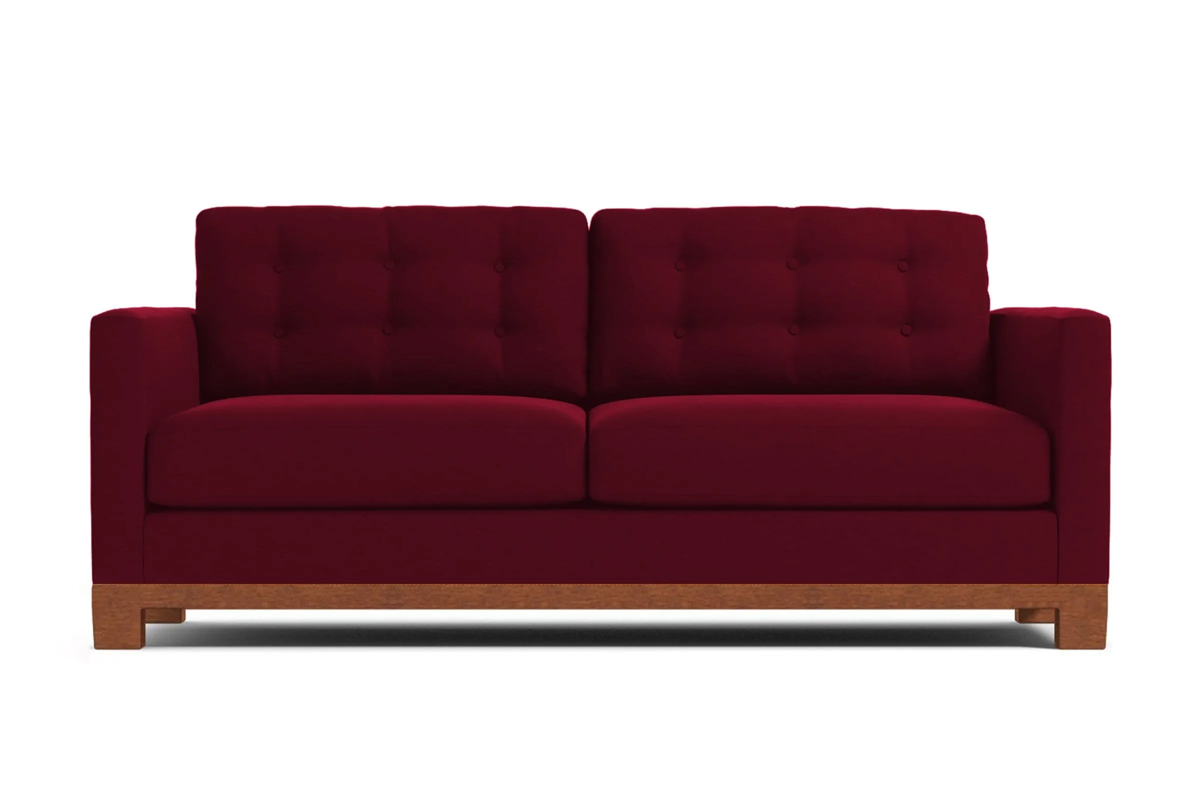 Logan Drive Twin Size Sleeper Sofa Bed :: Leg Finish: Pecan / Sleeper Option: Deluxe Innerspring Mattress