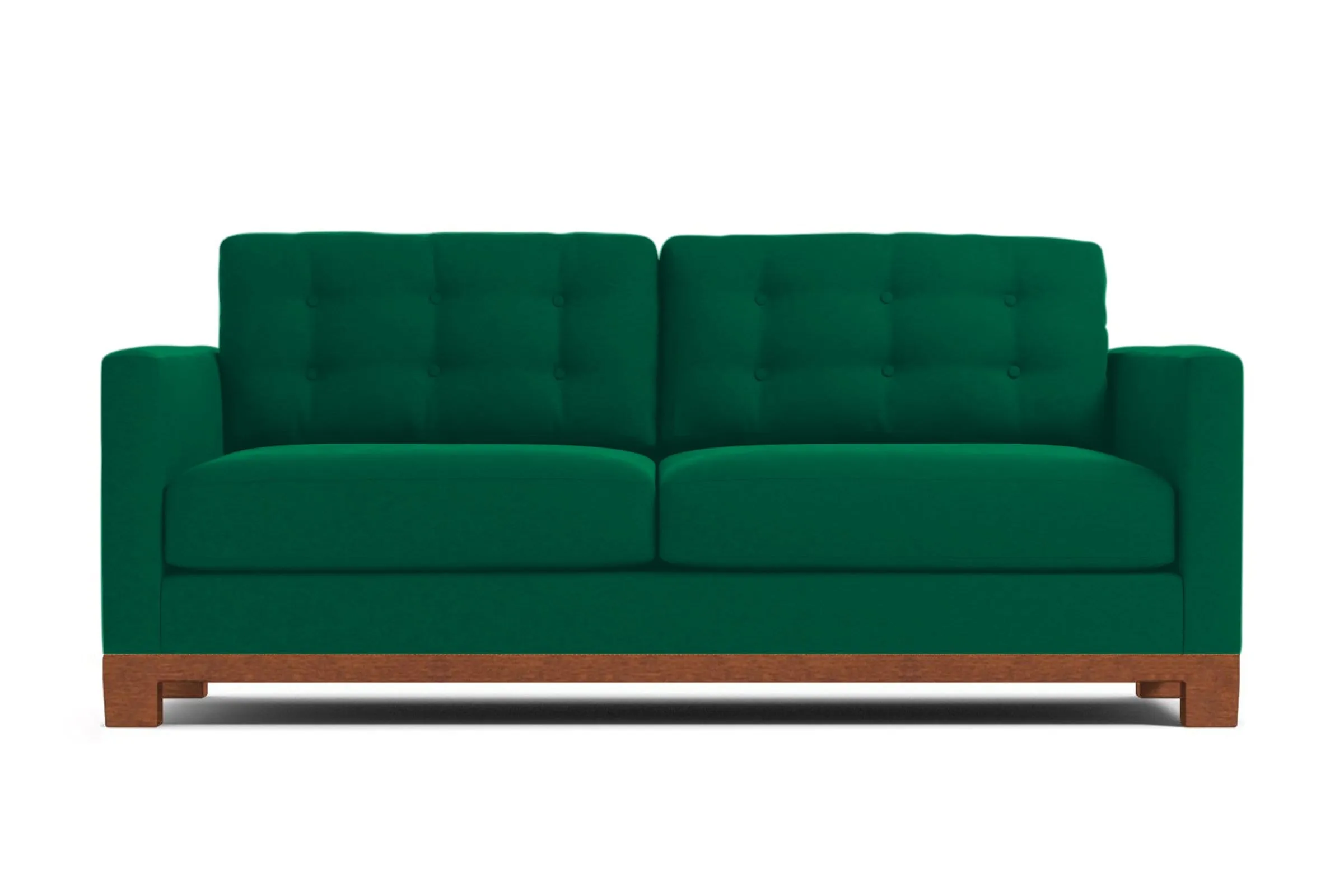 Logan Drive Twin Size Sleeper Sofa Bed :: Leg Finish: Pecan / Sleeper Option: Deluxe Innerspring Mattress