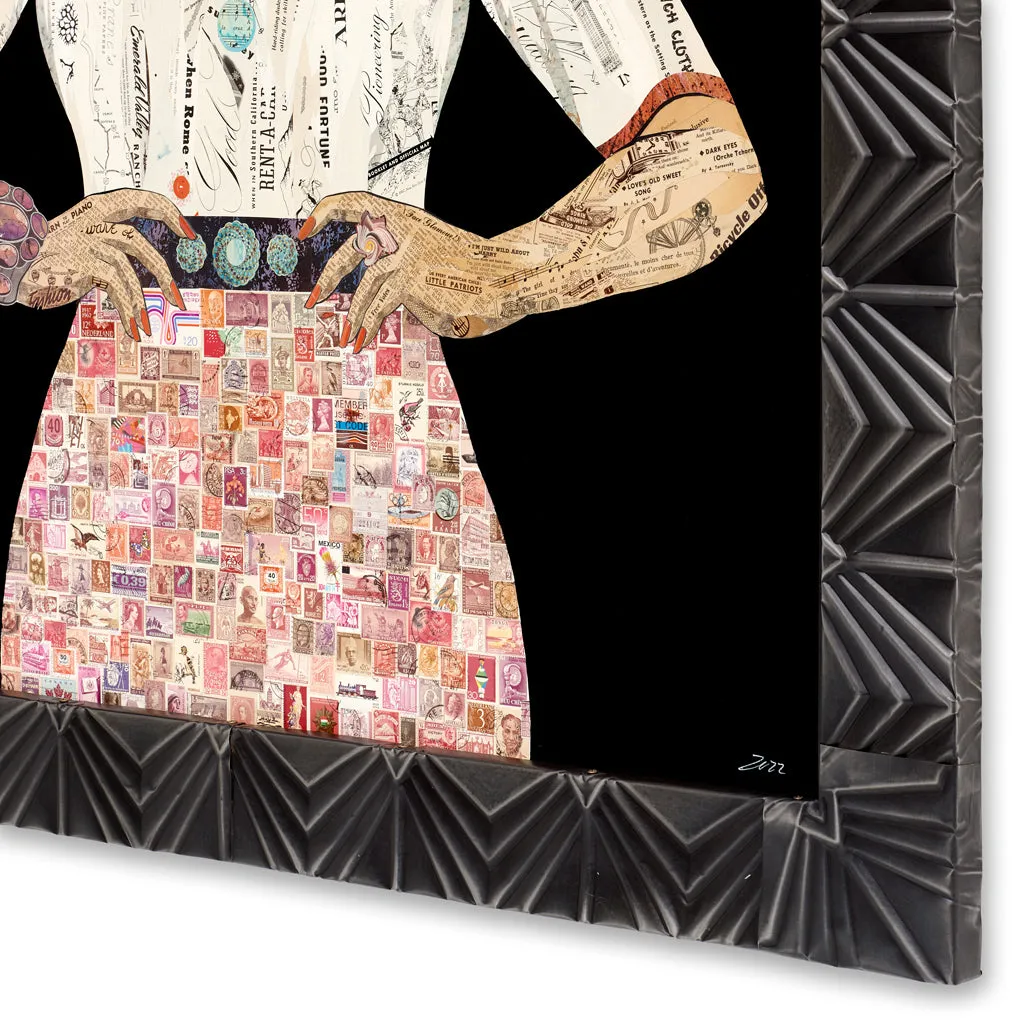 MAMA MADE (MIDNIGHT) original paper collage