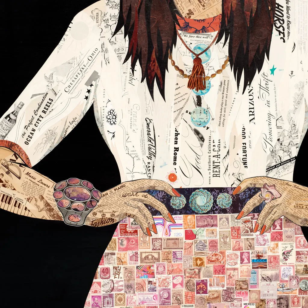 MAMA MADE (MIDNIGHT) original paper collage