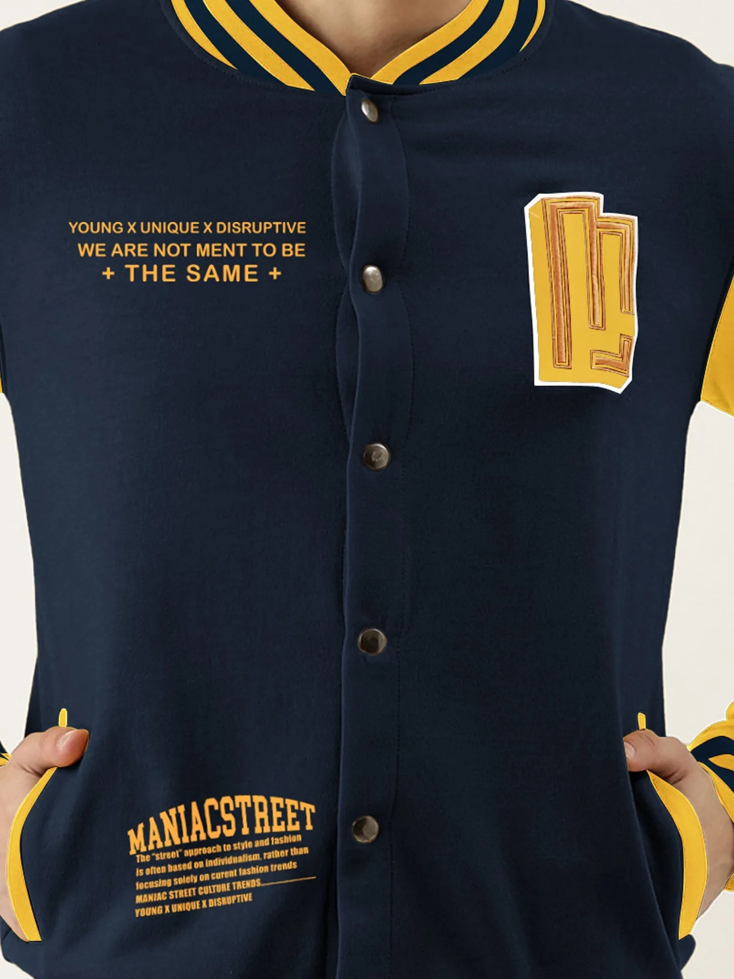 Maniac Street Navy Yellow Jacket