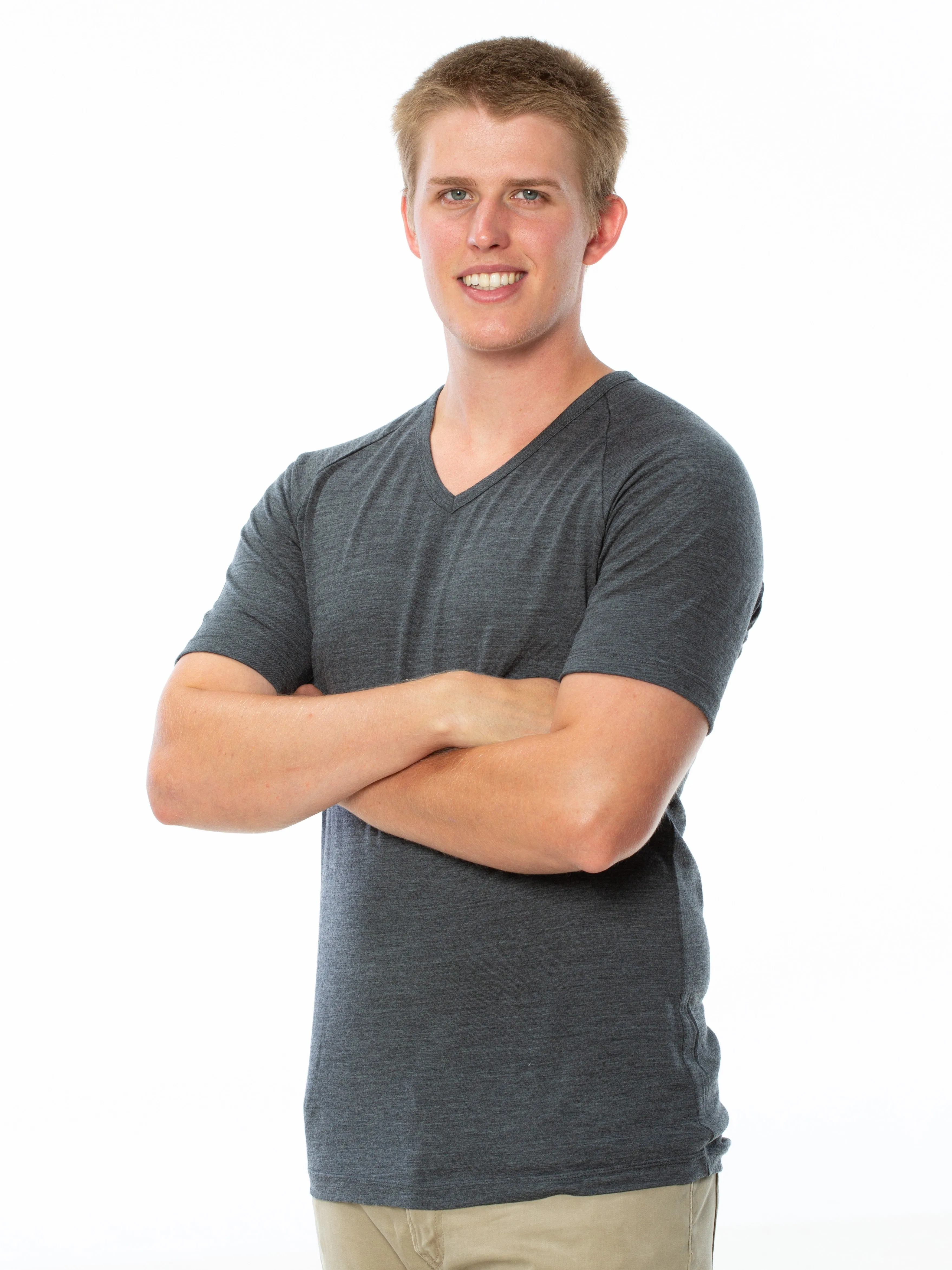 Merino Short Sleeve V Neck