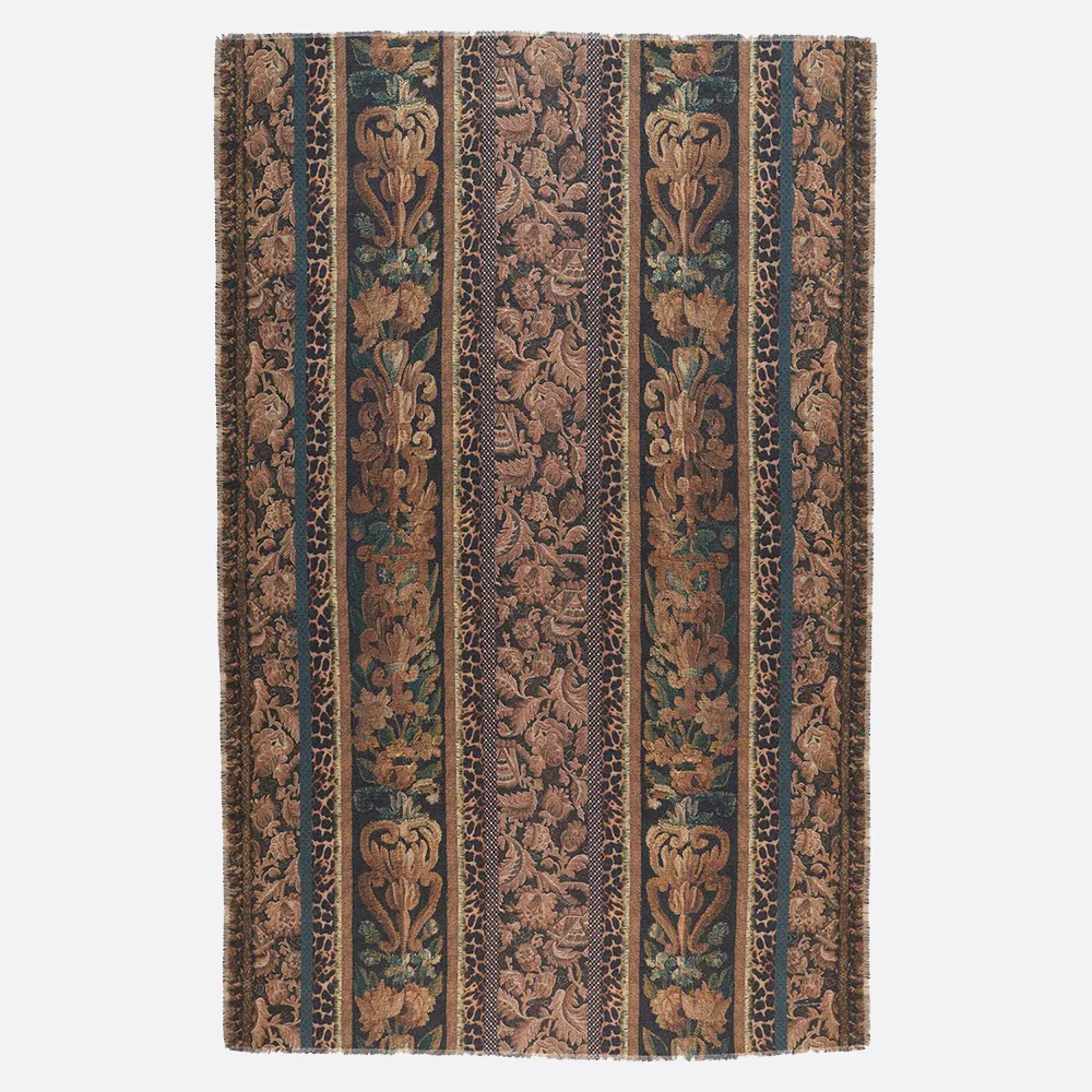 Multi-Panel Print Shawl, paisley and plaid