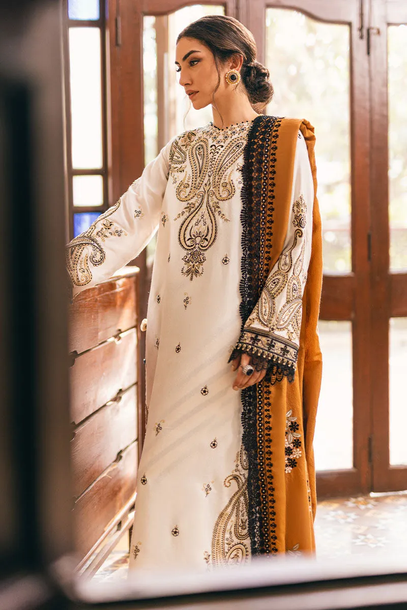 Mushq Hemline Symphony Karandi Fall/Winter – Ivory Whisper