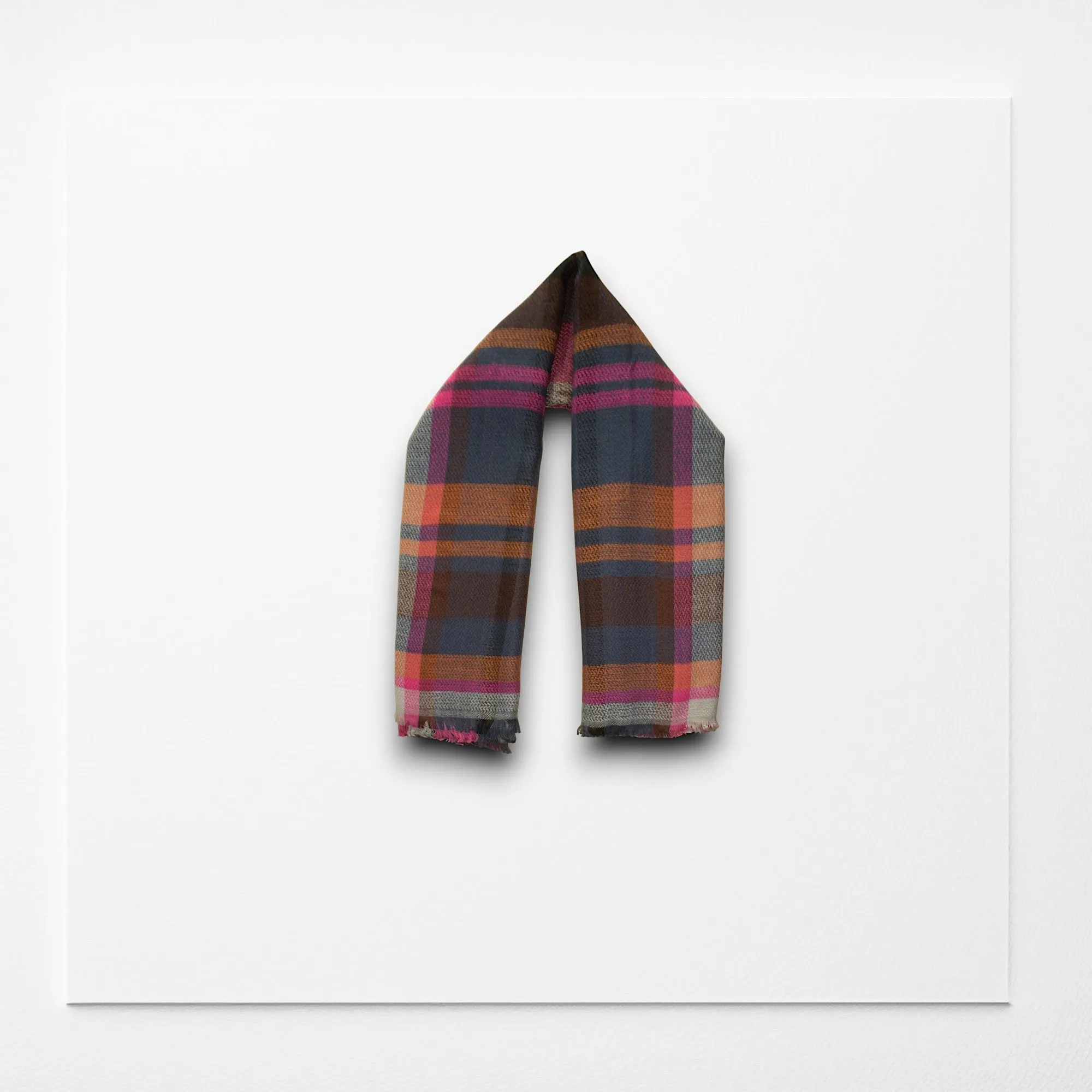 Navy, Pink and Orange Plaid Blanket Scarf/ Oversized Scarf/ Plaid Shawl/ Bridesmaid Gifts/ Christmas Plaid Scarf/ Throw plaid blanket/ Plaid Women's Blanket Scarf/ Women Scarf/ Gifts for Her/ Women Shawl/ Bridesmaid Scarf/ Fall Scarf