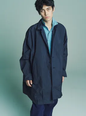 Navy Poly Padwax Manchester Coat