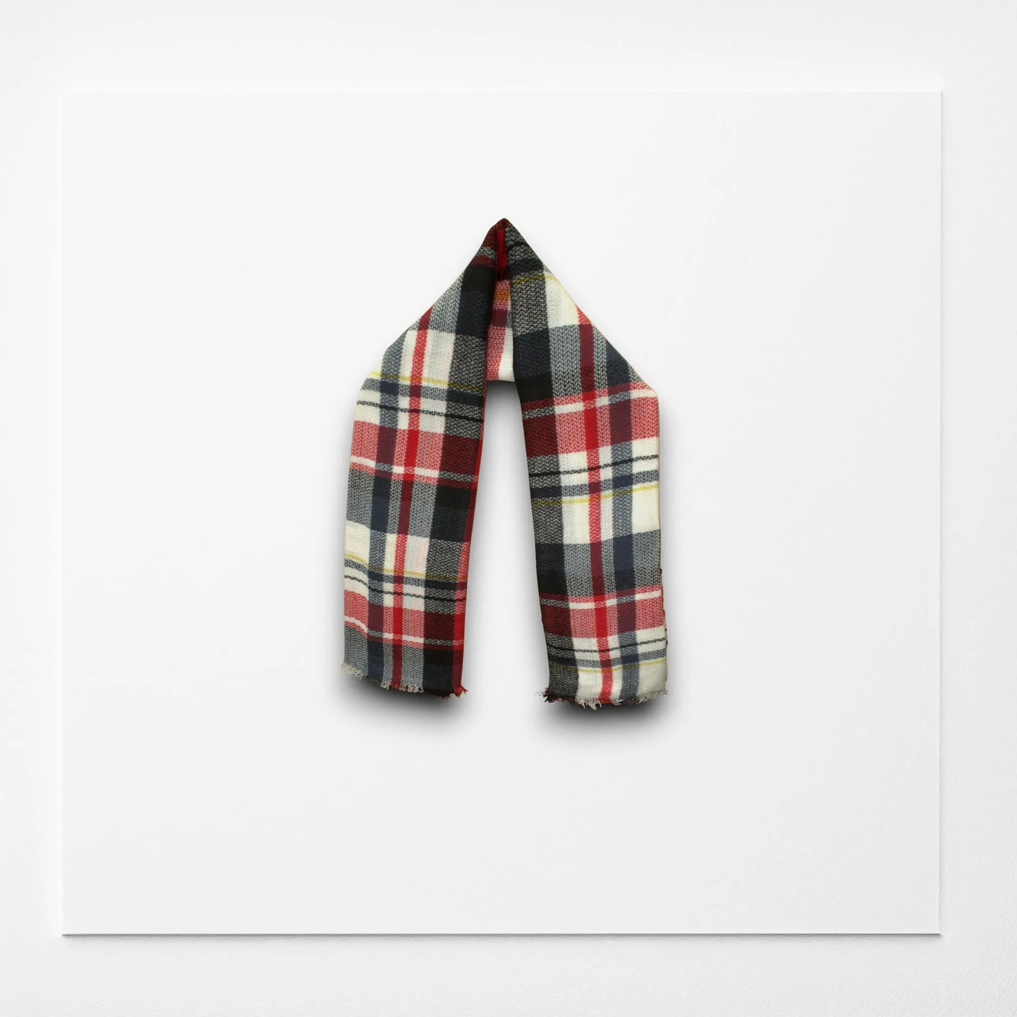 Navy, Red and White Blanket Scarf with Yellow Stripe/ Oversized Scarf/ Plaid Shawl/ Bridesmaid Gifts/ Christmas Plaid Scarf/ Throw plaid blanket/ Plaid Women's Blanket Scarf/ Women Scarf/ Gifts for Her/ Women Shawl/ Bridesmaid Scarf/ Fall Scarf