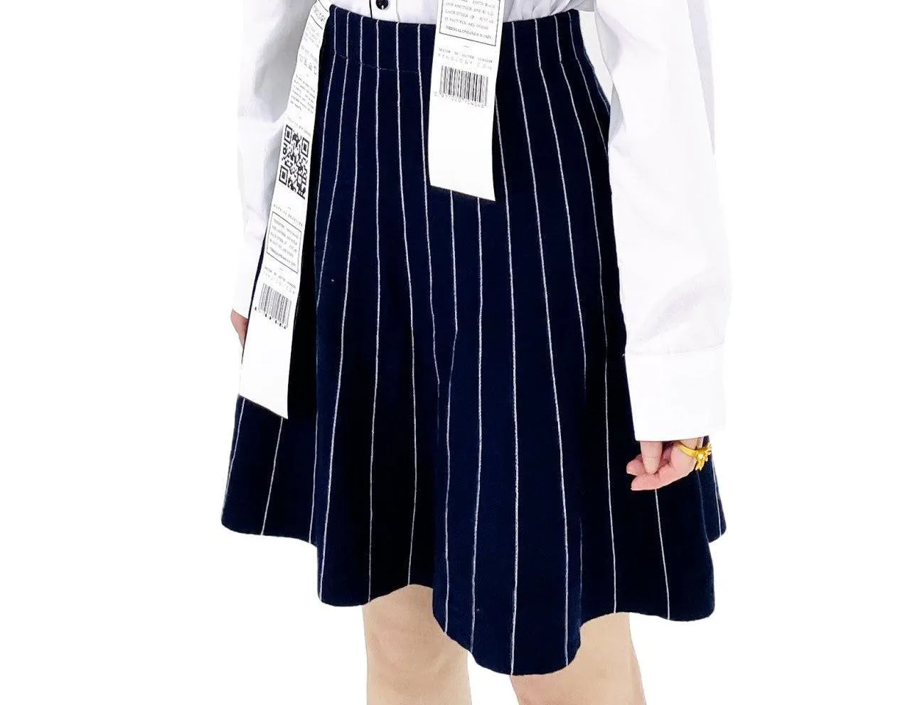 Navy Striped Skirt