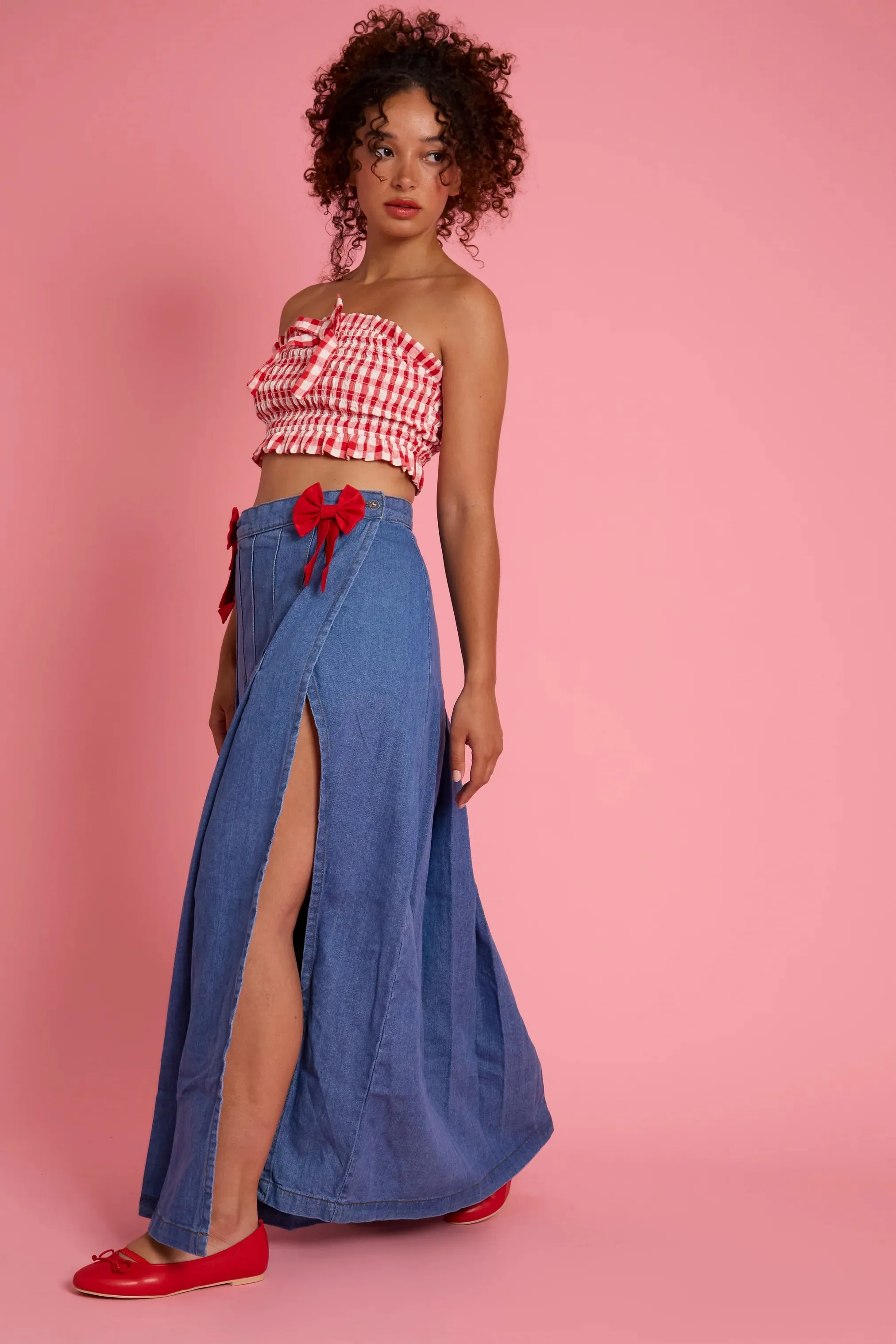 Neon Rose - Beau Denim Skirt