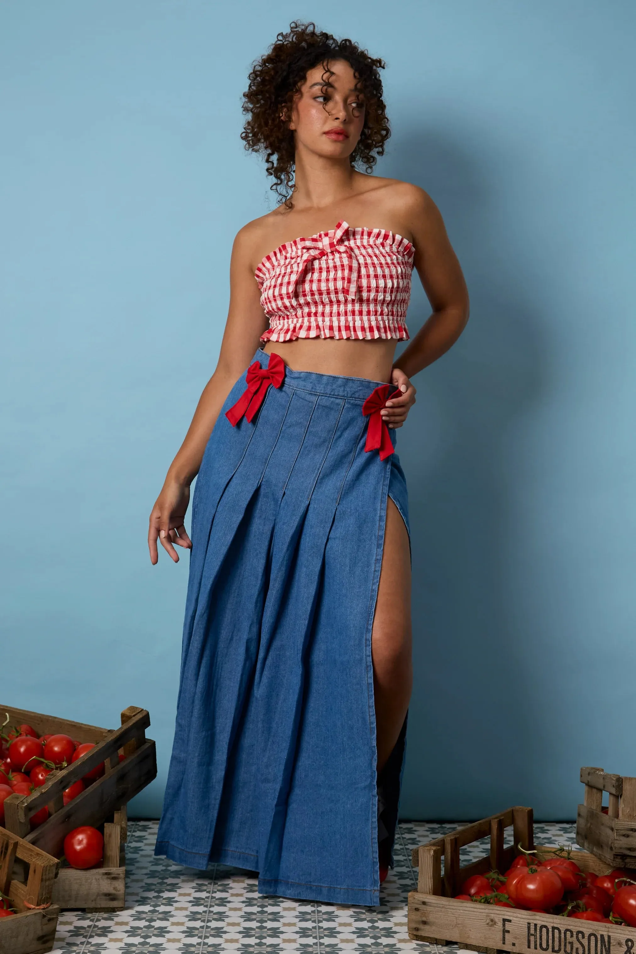 Neon Rose - Beau Denim Skirt