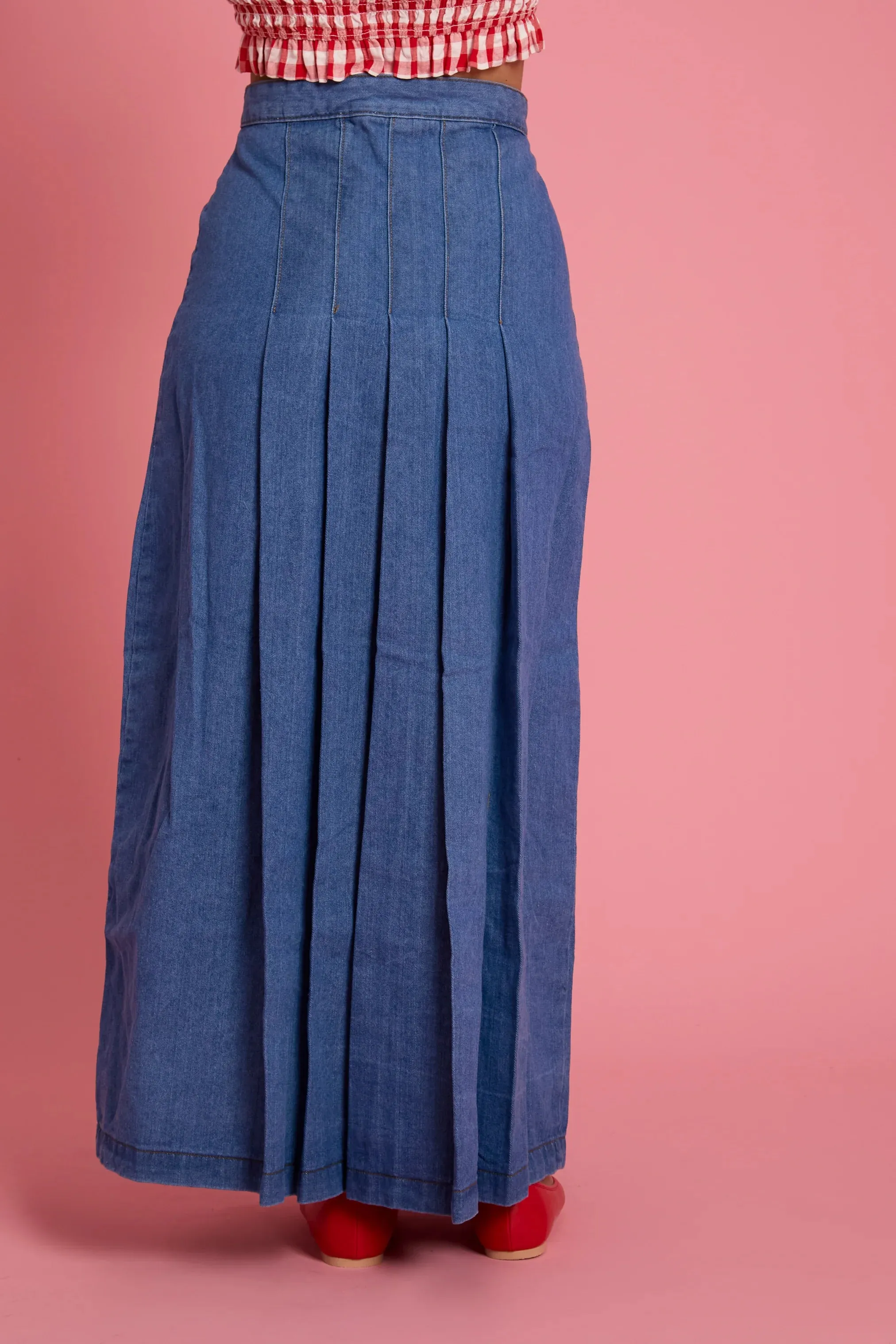 Neon Rose - Beau Denim Skirt