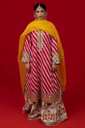 Pink White Gharara Kameez for Pakistani Wedding Dresses