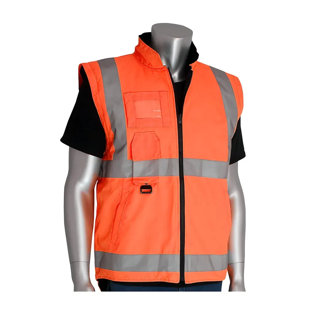 PIP 343-1756-OR/2X ANSI Type R Class 3 7-in-1 All Conditions Coat with Inner Jacket and Vest Combination