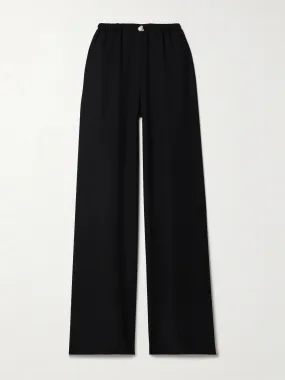 Playa pearl-embellished recycled-crepe wide-leg pants