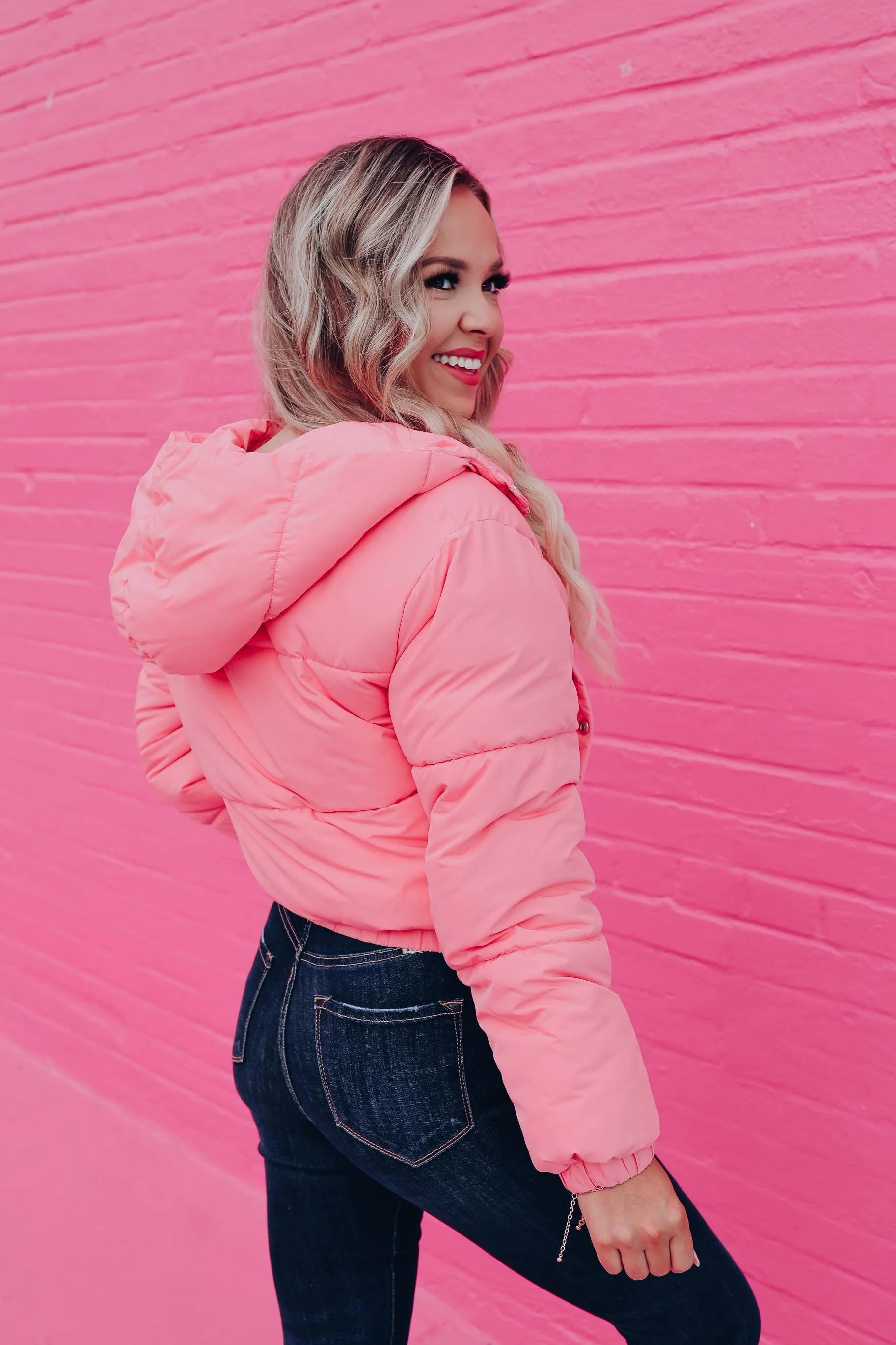 Polar Plunge Puffer Jacket - Pink