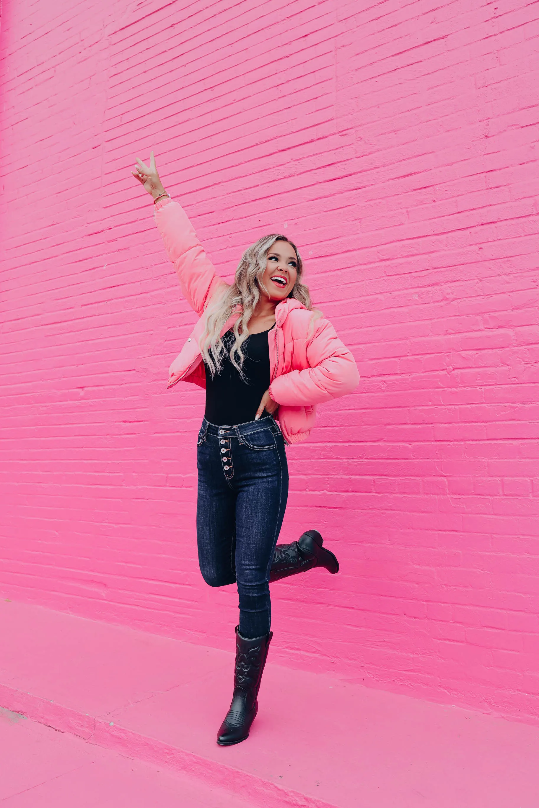 Polar Plunge Puffer Jacket - Pink
