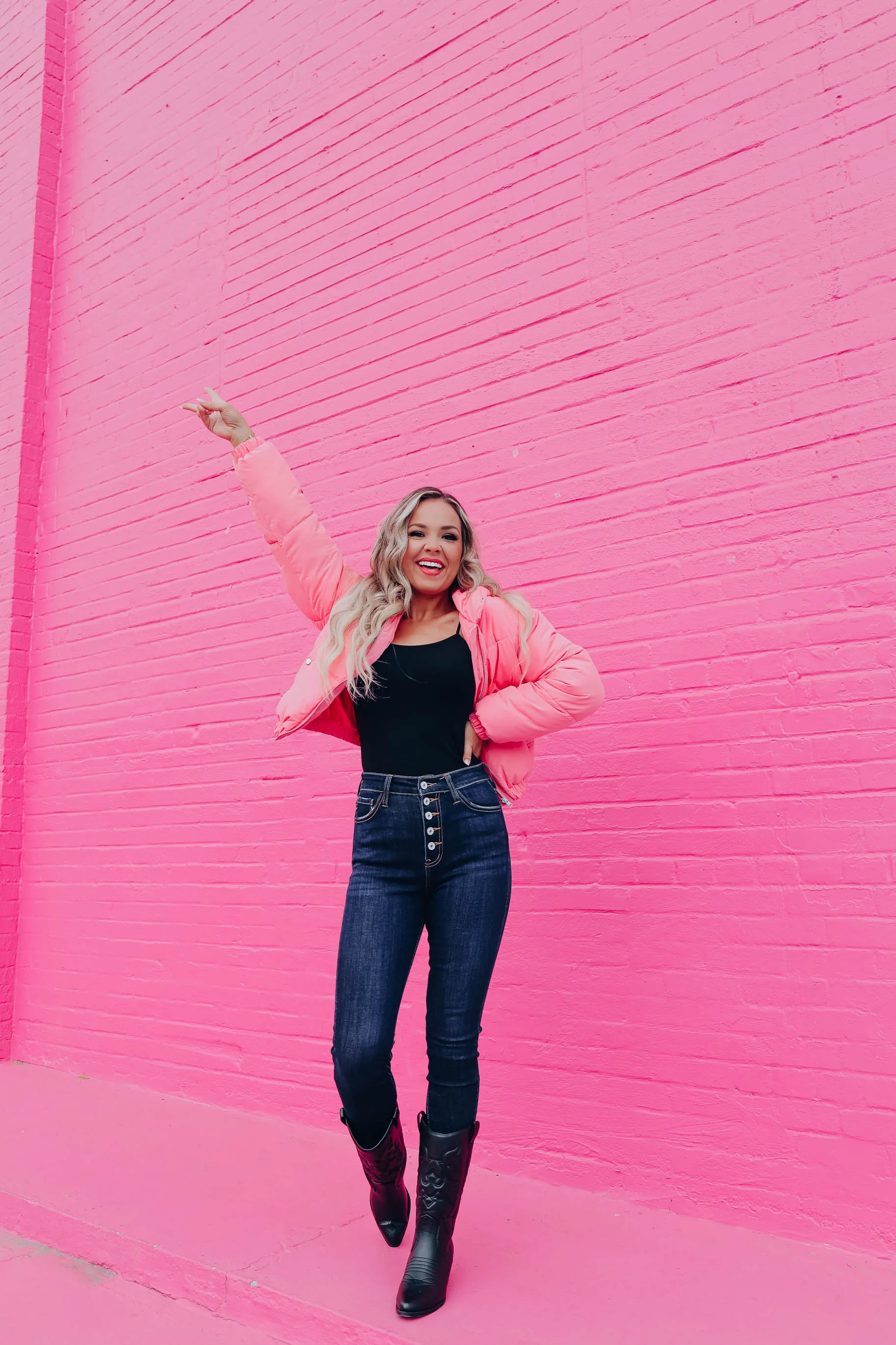 Polar Plunge Puffer Jacket - Pink
