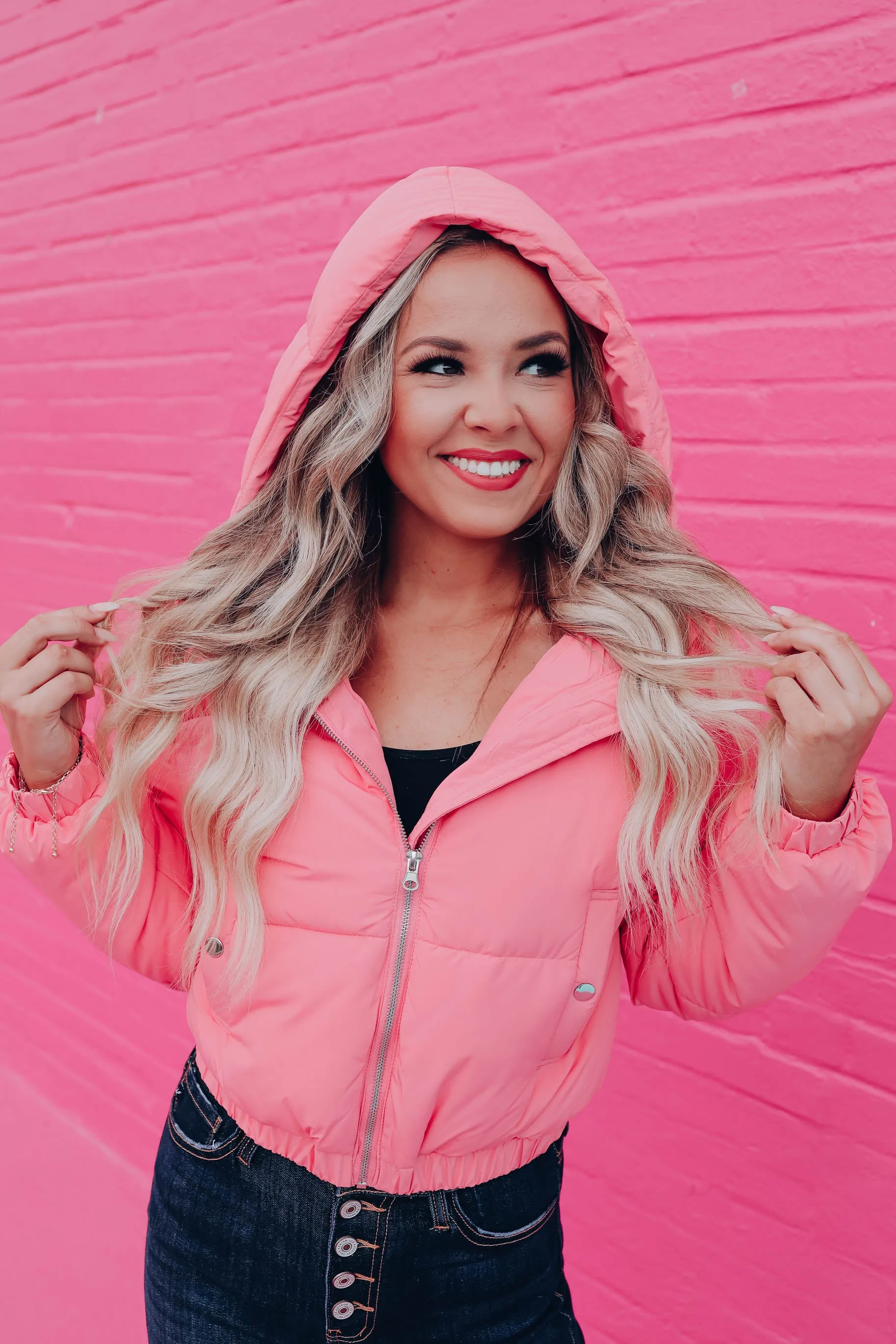 Polar Plunge Puffer Jacket - Pink