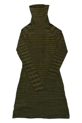 Prana Breathe Striped Turtleneck Lightweight Sweater Dress