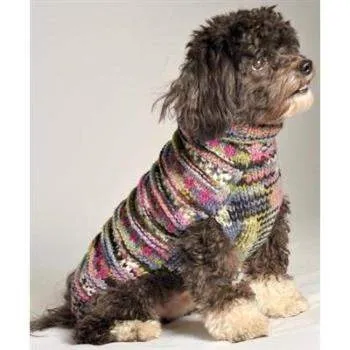Purple WoodStock Cable Knit Sweater